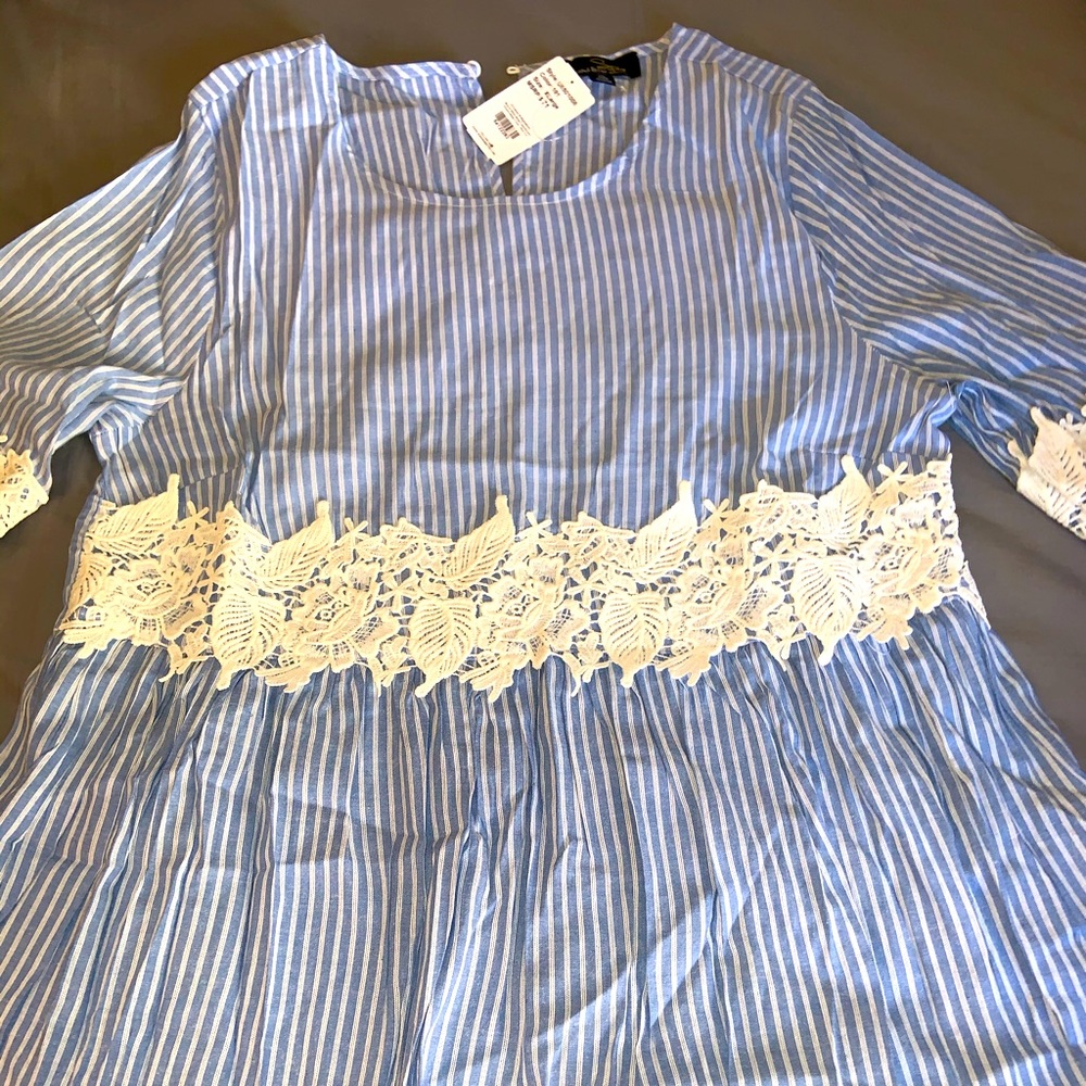 Suzanne Betro Boho 3/4 bell sleeve w/lace